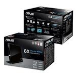 ASUS SBW-06D2X-U 6x Black Slim External Blu-ray Re-Writer USB Retail