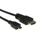 Cables Direct 1m HDMI A to Micro HDMI D Cable