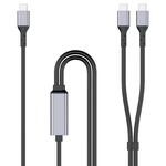 Dual USB-C Charging Cable with Intelligent Power Distribution 1.8m