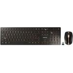 CHERRY DW 9100 SLIM keyboard Mouse included RF Wireless plus Bluetooth QWERTY UK English Black