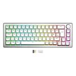 Cooler Master CK721 Wireless RGB Mechanical Silver White 65% Keyboard with Bluetooth - Red Switch
