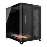 Corsair AIR 5400 LX-R RGB iCUE LINK Triple Chamber Mid-Tower PC Case - Black
