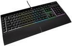 CORSAIR K55 RGB PRO Wired Gaming Membrane Keyboard with 5-Zone RGB Backlighting –Black