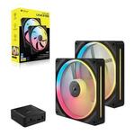 Corsair iCUE LINK LX140-R RGB 140mm PWM Reverse Fans Starter Kit - Black
