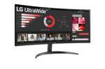 LG Ultrawide 34WR50QK-B 34inch Class UWQHD Curved Screen LCD Monitor - 21:9 - Black