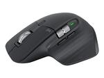 Logitech MX MASTER 3S Mouse - Bluetooth/Radio Frequency - USB - Darkfield - 7 Buttons - Graphite Grey - 1 Pack - Wireless - 2.40 GHz - Yes - 8000 dpi - Scroll Whee