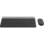 Logitech Slim MK470 Keyboard Andamp; Mouse - English UK - USB Wireless RF