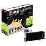 MSI NVIDIA GeForce GT 730 Silent / Low Profile 2GB GDDR3 Graphics Card
