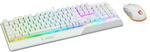 MSI VIGOR GK30 COMBO WHITE UK RGB MEMchanical Gaming Keyboard plus Clutch GM11 Gaming Mouse