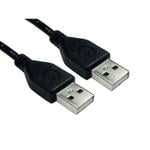 Cables Direct USB Data Transfer Cable - 3 m - Type A Male USB - Type A Male USB
