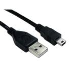 Cables Direct 1 m USB Data Transfer Cable - Type A Male USB - Type B Male Mini USB