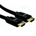 1m 8K HDMI 2.1 cable, Black braid, Black metal hood