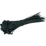 Black 200mm x 2.5mm Nylon Cable Tie 100-Pack