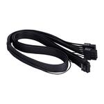 SilverStone 55cm 2 x EPS 8 pin PSU to 12plus4 pin GPU 12VHPWR PCIe Gen5 cable for use with HELA 2050R PSU