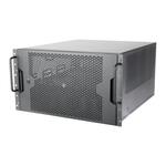 Silverstone 6U 12-Bay Rackmount Chassis equipped with dual PSU compatibility, triple 360mm radiator support