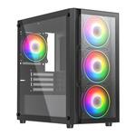 Vida Lucid Black ARGB Gaming Mini Tower Chassis