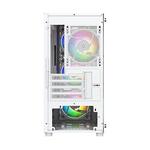 Vida Lucid White ARGB Gaming Mini Tower Chassis