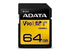 ADATA Premier One 64GB SDXC UHS-II U3 Class 10 SD Card