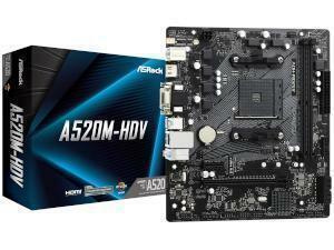 ASRock A520M-HDV AMD A520 Chipset (Socket AM4) Motherboard                                                                                                           