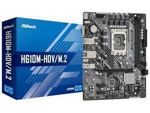 ASRock H610M-HDV/M.2 Intel H610 Chipset (Socket 1700) Motherboard