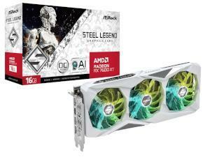 ASRock AMD Radeon RX 7600 XT Steel Legend OC 16GB GDDR6 Graphics Card