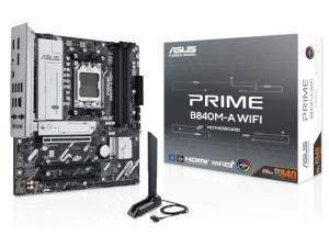 ASUS PRIME B840M-A WIFI AMD B840 Chipset AM5 Micro ATX Motherboard                                                                                                 