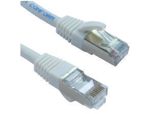1m CAT8.1 LSZH 26AWG Networking Cable, White                                                                                                                         