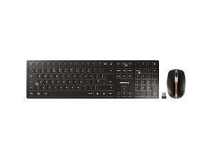 *B-Stock item - 1YR warranty* CHERRY DW 9100 SLIM keyboard Mouse included RF Wireless + Bluetooth QWERTY UK English Black