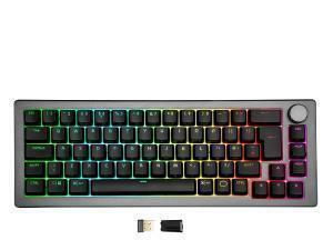 *Ex-display item - 90 days warranty*Cooler Master CK721 Wireless RGB Mechanical Space Grey  65% Keyboard with Bluetooth - Red Switch