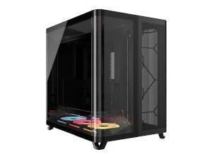Corsair AIR 5400 LX-R RGB iCUE LINK Triple Chamber Mid-Tower PC Case - Black