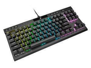 Corsair K70 RGB TKL Champion Series Mechanical Gaming Keyboard, Black, RGB Backlit, Cherry MX Red Switches, UK Layout                                                
