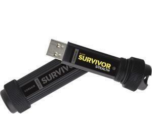 Corsair Flash Survivor 256 GB USB 3.0 Flash Drive - Black                                                                                                            