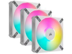 Corsair iCUE AF120 RGB ELITE White PWM 120mm Triple Fan Pack with Lighting Node CORE
