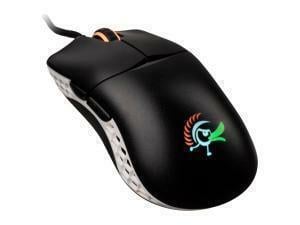 Ducky Feather Black And White RGB Mouse Omron Switch                                                                                                                   