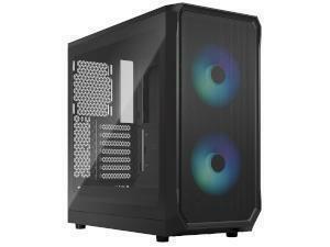 Fractal Design Focus 2 Black RGB Tempered Glass Tower Chassis                                                                                                        