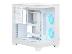 Fractal Design Pop 2 Vision RGB TG White Tempered Glass Mid Tower Chassis                                                                                            