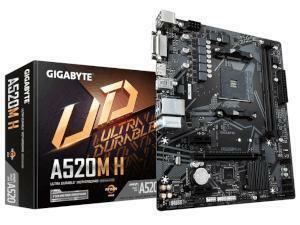 Gigabyte A520M H AMD A520 Chipst Socket AM4 Motherboard                                                                                                            