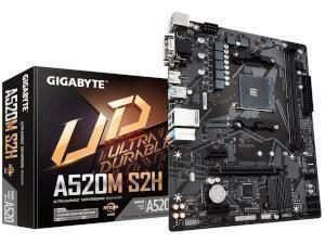 Gigabyte A520M S2H AMD A520 Chipset Socket AM4 Motherboard                                                                                                         