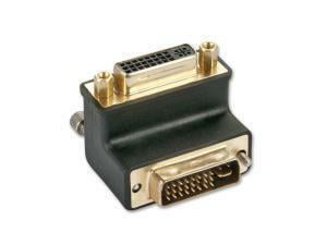 Lindy DVI-I Male to DVI-I Female 90° Adapter Down                                                                                                                    