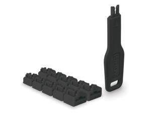 Lindy RJ45 Port Locks Black, 10x plus 1 Key
