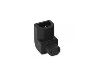 Lindy Right Angled IEC Adapter, Down, IEC C13 Plug to IEC C14 Socket Connectors