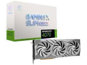 MSI NVIDIA GeForce RTX 4070 Gaming X Slim White 12GB GDDR6X Graphics Card