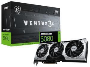 MSI NVIDIA GeForce RTX 5080 Ventus 3X OC PLUS 16GB GDDR7 Graphics Card