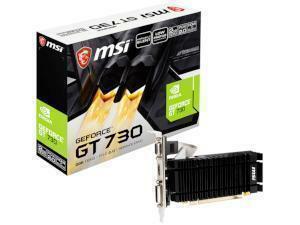 MSI NVIDIA GeForce GT 730 Silent / Low Profile 2GB GDDR3 Graphics Card                                                                                               