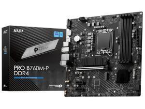 MSI PRO B760M-P DDR4 Intel B760 Chipset Socket 1700 Micro ATX Motherboard                                                                                          