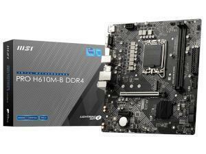 MSI PRO H610M-B DDR4 Intel H610 Chipset Socket 1700 Motherboard                                                                                                    
