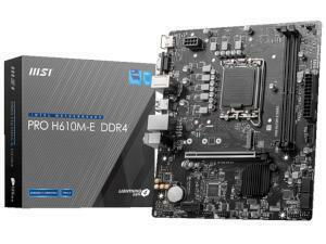 MSI PRO H610M-E DDR4 Intel H610 Chipset (Socket 1700) Micro ATX Motherboard