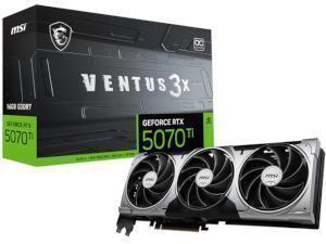MSI NVIDIA GeForce RTX 5070 Ti Ventus 3X OC 16GB GDDR7 Graphics Card                                                                                                 