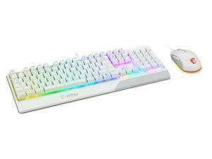 MSI VIGOR GK30 COMBO WHITE UK RGB MEMchanical Gaming Keyboard + Clutch GM11 Gaming Mouse