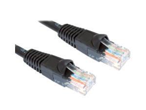 Cat6 Patch Cable Black 3m Moulded Snagless Boot LSZH